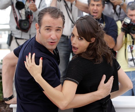 Jean Dujardin and Berenice Bejo during a photo call for "The Artist" at the 64th international film festival in Cannes, southern France, on Sunday, May 15, 2011. (Photo credit: AP photo by Lionel Cironneau)