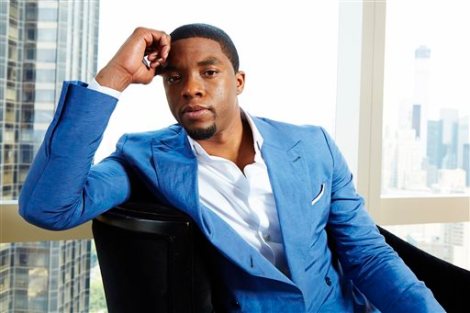 Actor Chadwick Boseman in New York in 2014. (Photo by Dan Hallman/Invision/AP, file)